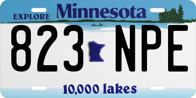 MN license plate 823NPE