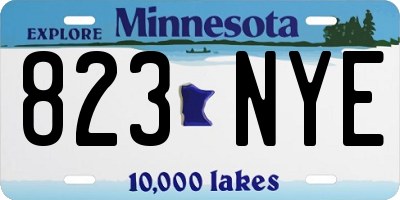 MN license plate 823NYE