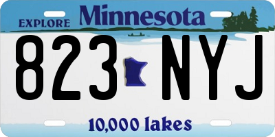 MN license plate 823NYJ