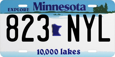 MN license plate 823NYL