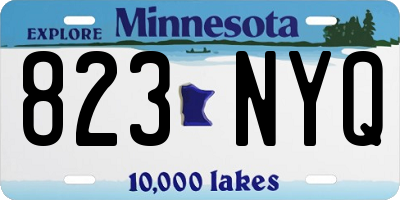 MN license plate 823NYQ