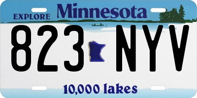 MN license plate 823NYV