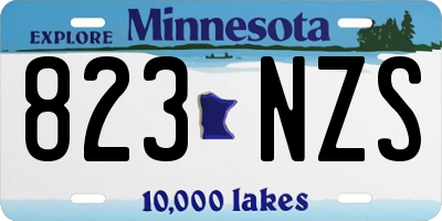 MN license plate 823NZS