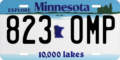 MN license plate 823OMP