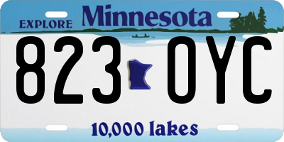 MN license plate 823OYC
