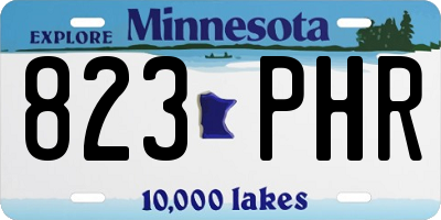MN license plate 823PHR