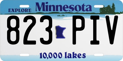 MN license plate 823PIV
