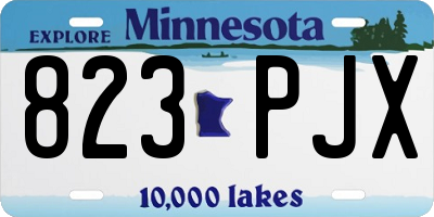 MN license plate 823PJX