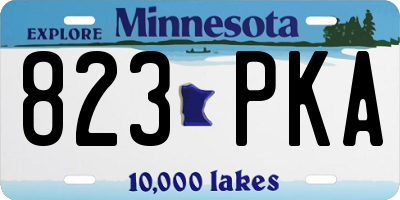 MN license plate 823PKA