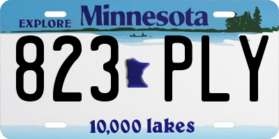 MN license plate 823PLY
