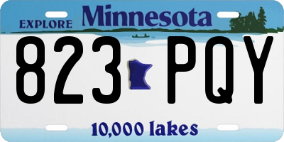 MN license plate 823PQY
