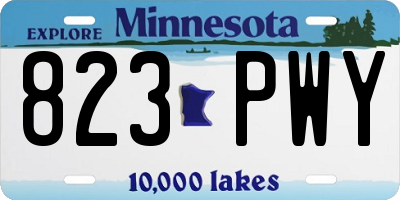 MN license plate 823PWY