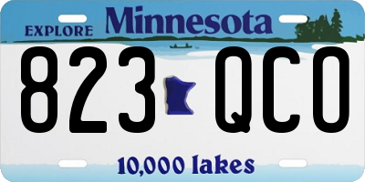 MN license plate 823QCO