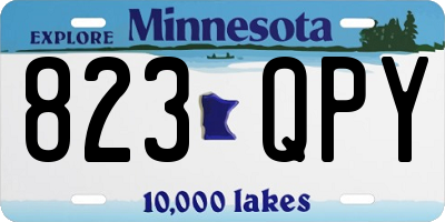 MN license plate 823QPY