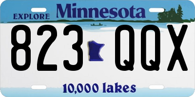 MN license plate 823QQX