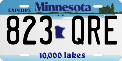 MN license plate 823QRE