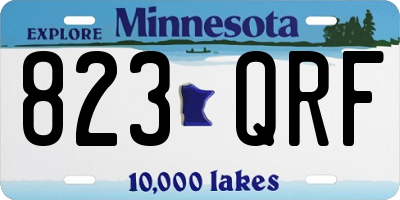 MN license plate 823QRF