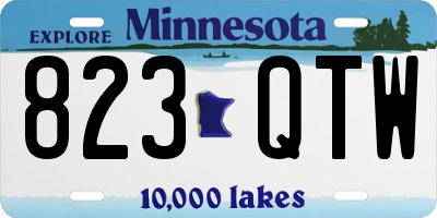 MN license plate 823QTW