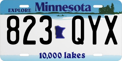 MN license plate 823QYX