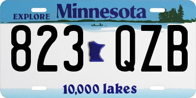 MN license plate 823QZB