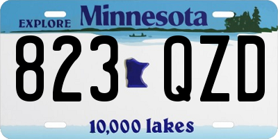 MN license plate 823QZD