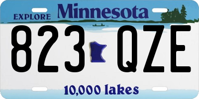 MN license plate 823QZE