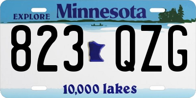 MN license plate 823QZG