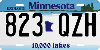 MN license plate 823QZH