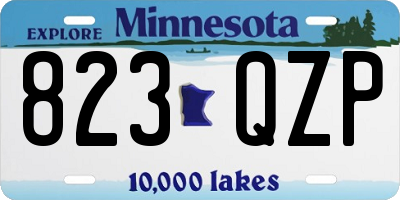 MN license plate 823QZP