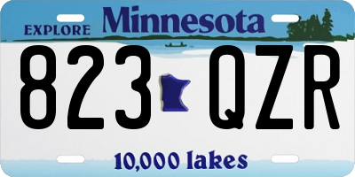 MN license plate 823QZR