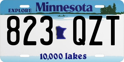 MN license plate 823QZT