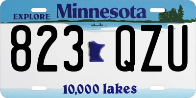 MN license plate 823QZU