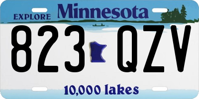 MN license plate 823QZV