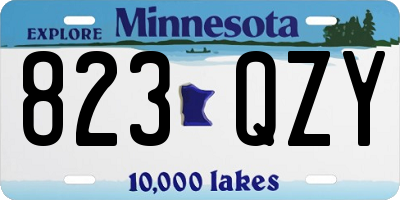 MN license plate 823QZY