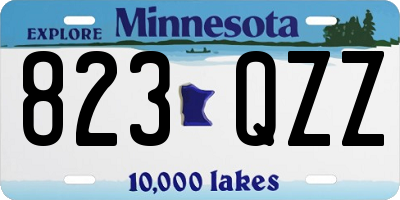 MN license plate 823QZZ