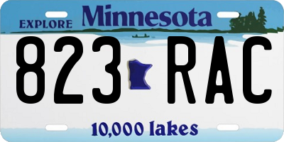 MN license plate 823RAC