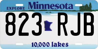 MN license plate 823RJB