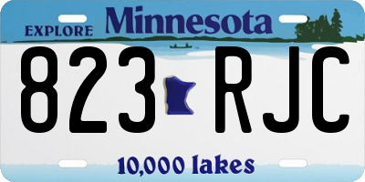 MN license plate 823RJC