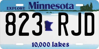 MN license plate 823RJD
