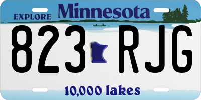 MN license plate 823RJG