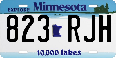 MN license plate 823RJH