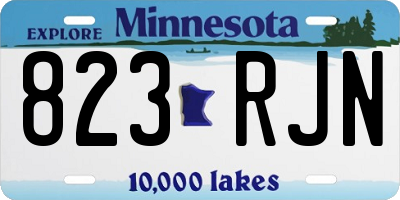 MN license plate 823RJN