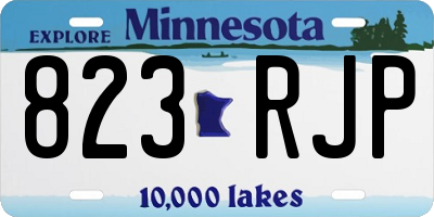 MN license plate 823RJP