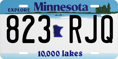 MN license plate 823RJQ