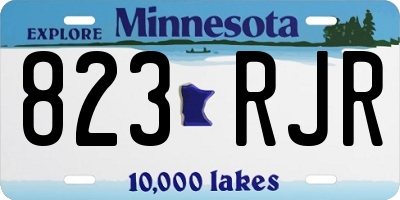 MN license plate 823RJR