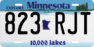 MN license plate 823RJT