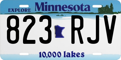 MN license plate 823RJV