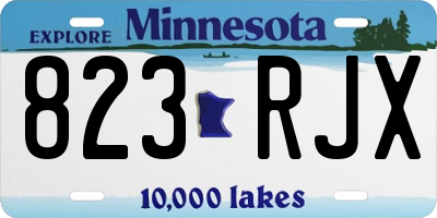 MN license plate 823RJX