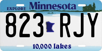 MN license plate 823RJY