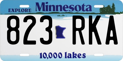 MN license plate 823RKA